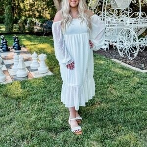 White Off the Shoulder Dress